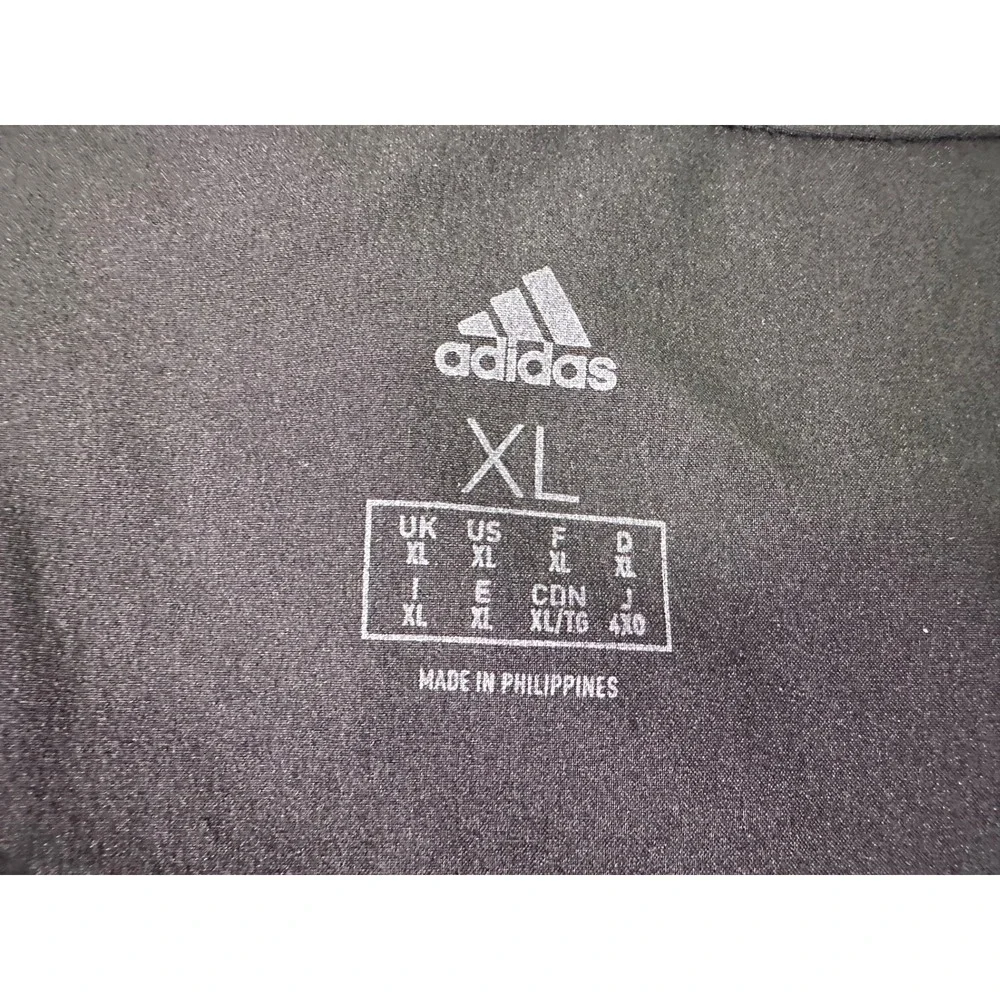 Adidas Sport Performance Full Zip Vest Black White Stitching Gorpcore‎ Men's XL